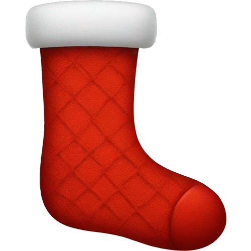red christmas sock emoji