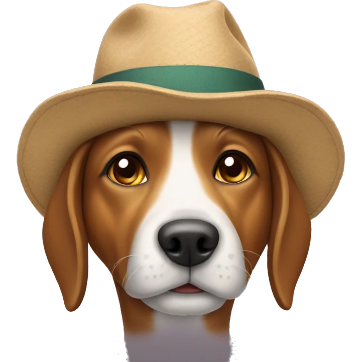 Dog wearing hat emoji