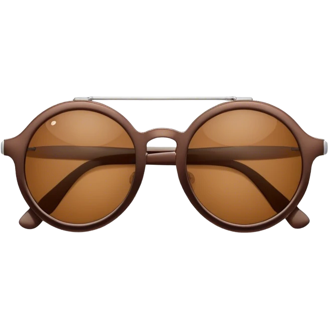 A pair of round-framed sunglasses with brown lenses emoji