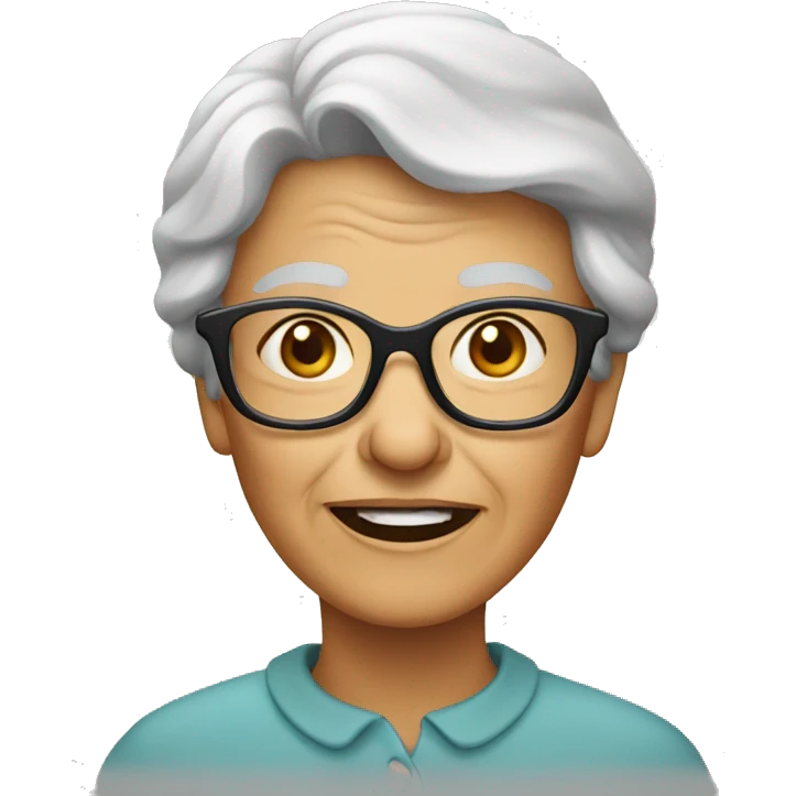 Old lady wearing glasses  emoji