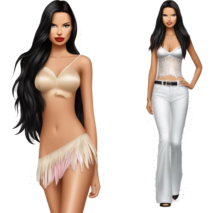 adriana lima walking victoria’s secret runway emoji
