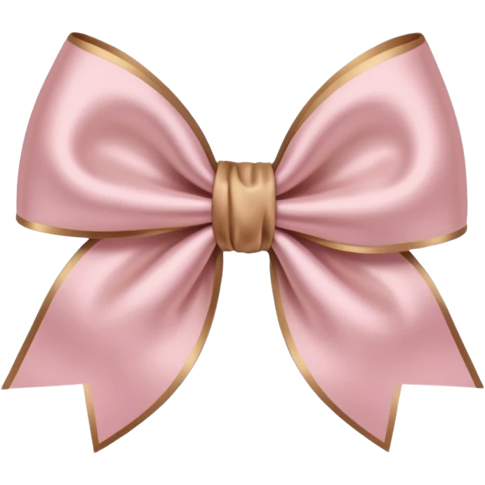 Light brown bow with highlights in light pink  emoji