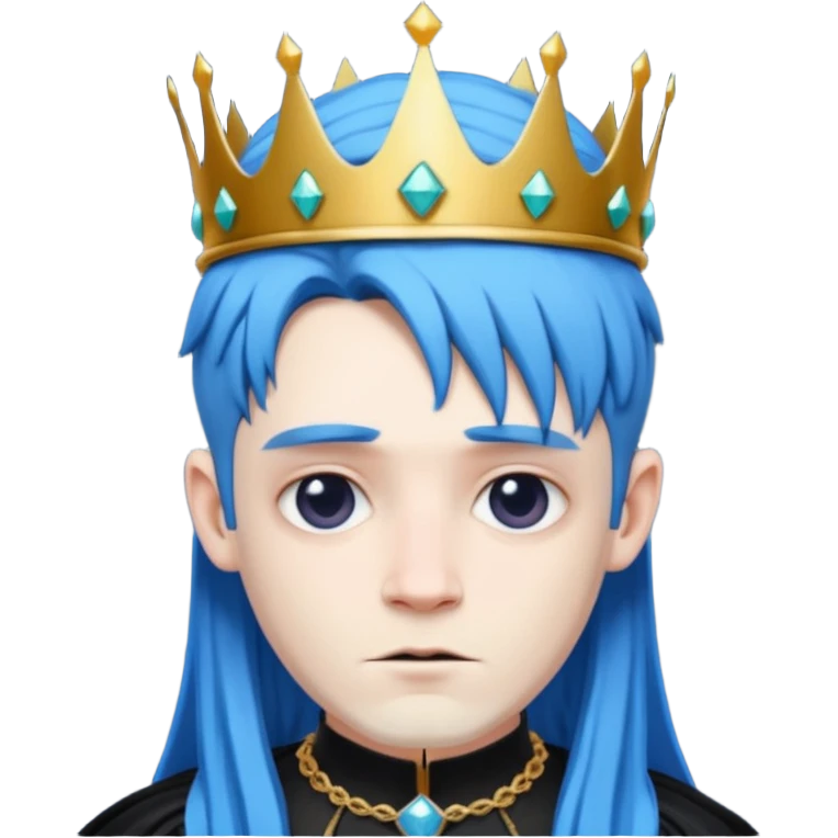 blue haired goth king emoji