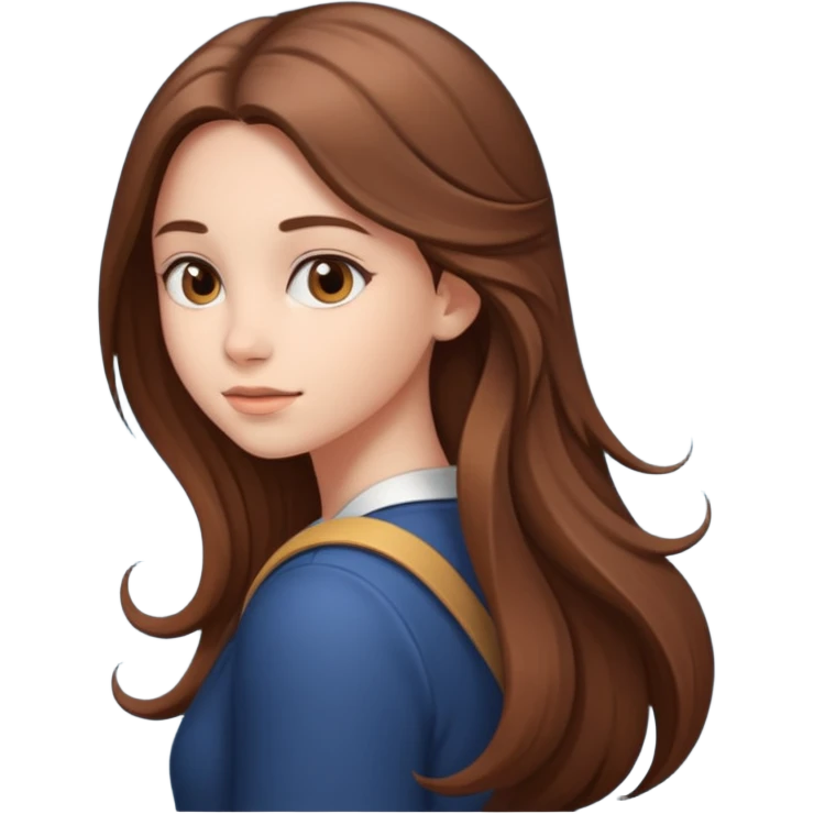 A girl looking back emoji