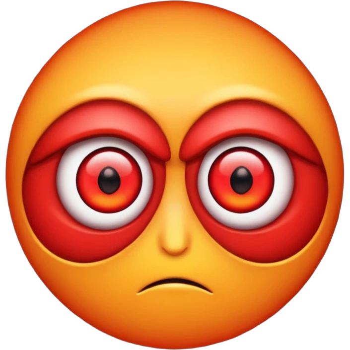 Red eyes emoji