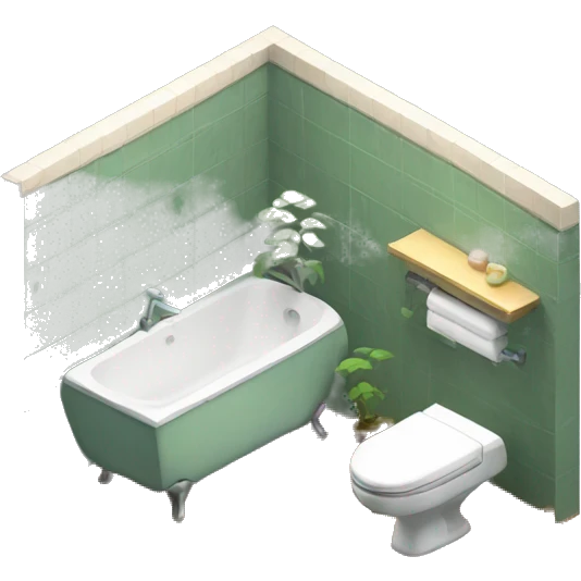 bathroom in the apartment isometric emoji
