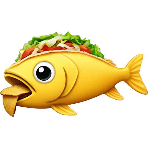 fish eating taco emoji