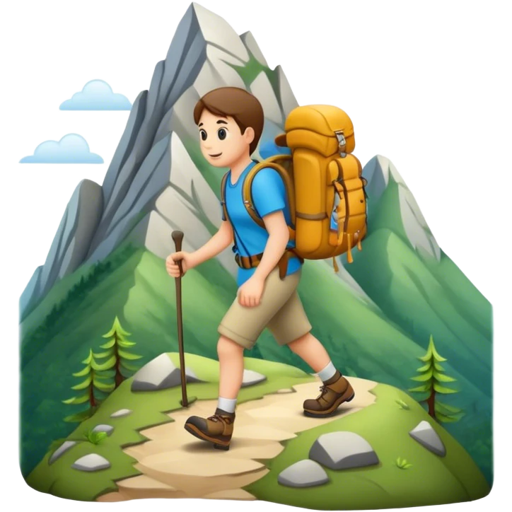 🏃‍♂️🎒🏔 emoji