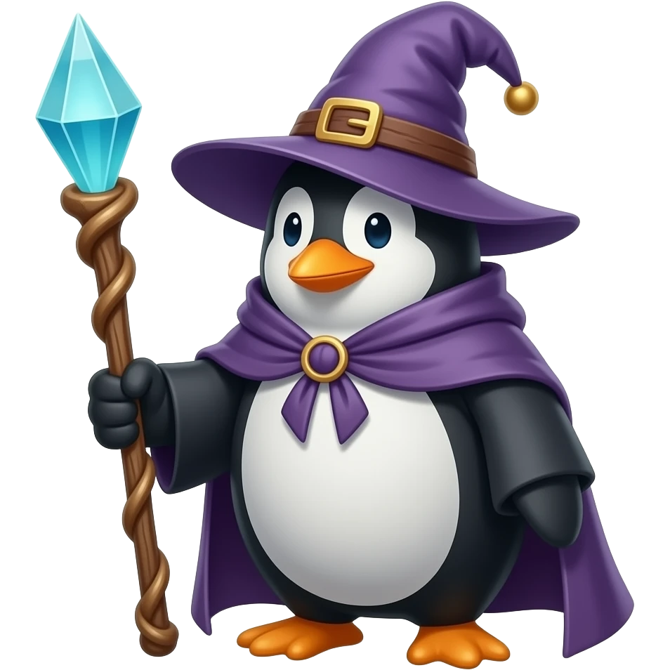 Penguin Wizard emoji