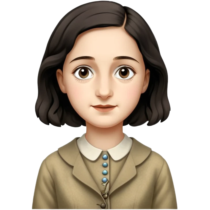 anne-frank-–-cinematic-realistic-portrait-of-anne-frank,-depicted-with-a-reflective,-gentle-expression-in-period-clothing,-her-eyes-conveying-hope-and-resilience,-rendered-with-soft,-natural-lighting-and-delicate-textures-that-capture  emoji