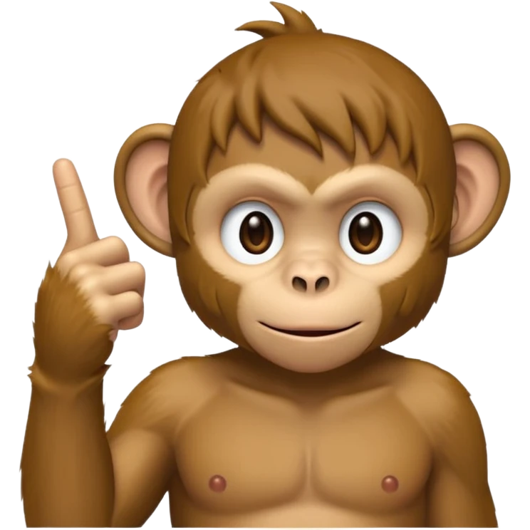 Monkey showing middle finger an saya fuck off in anime style emoji