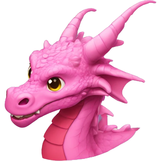 pink dragon head fall in love 🥺 emoji