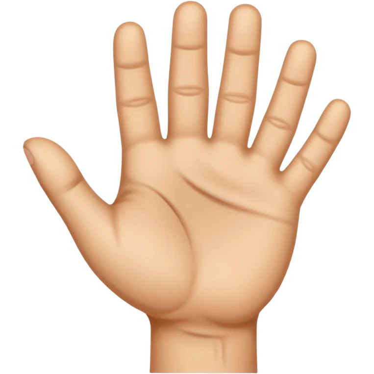 back of a hand gripping with neutral skin tone emoji