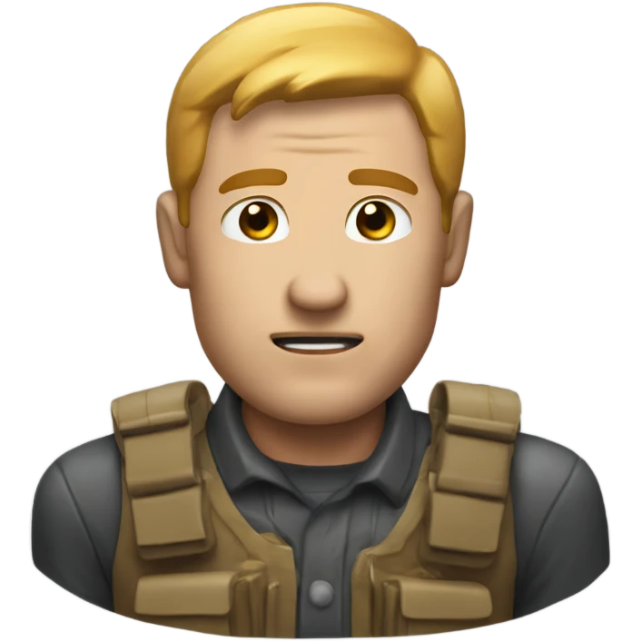 Man who uses that bullet shooting thing to help him think emoji