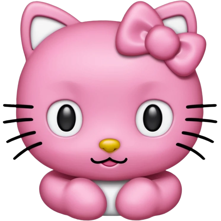 No fur Hello kitty emoji