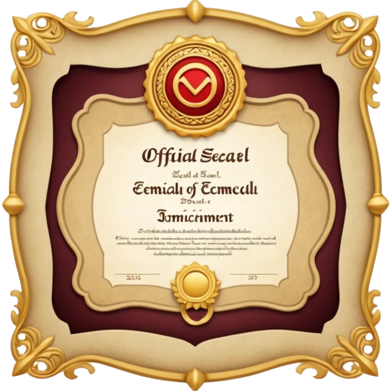 a certificate emoji