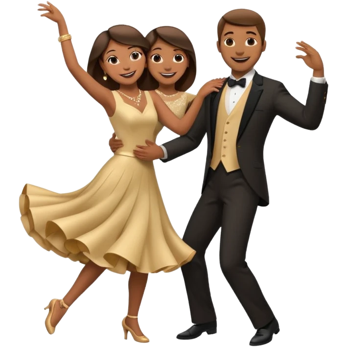 a couple dancing like in lalaland emoji