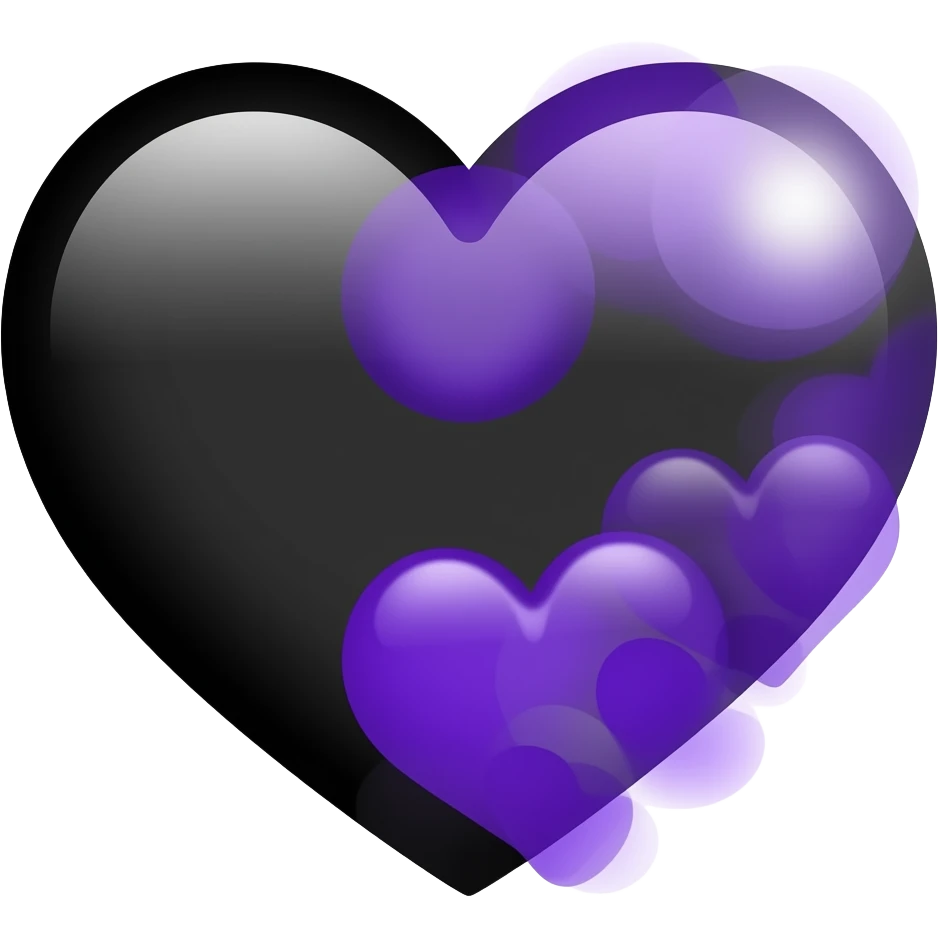 🖤💜 combine these two very nicer and cutesy emoji