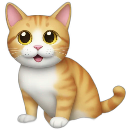 cat on cloud in a rainbow emoji