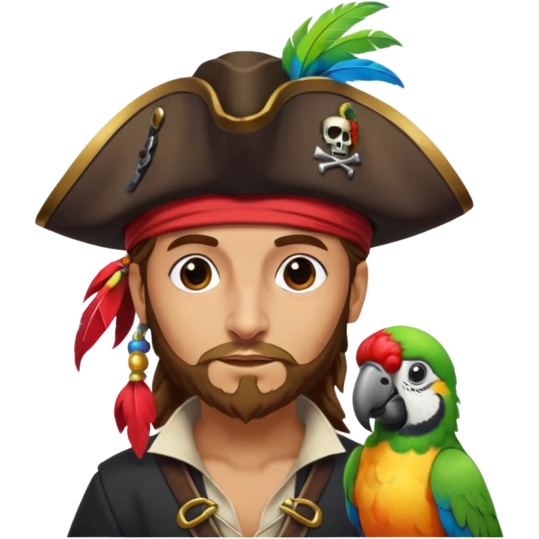 pirate and parrot emoji