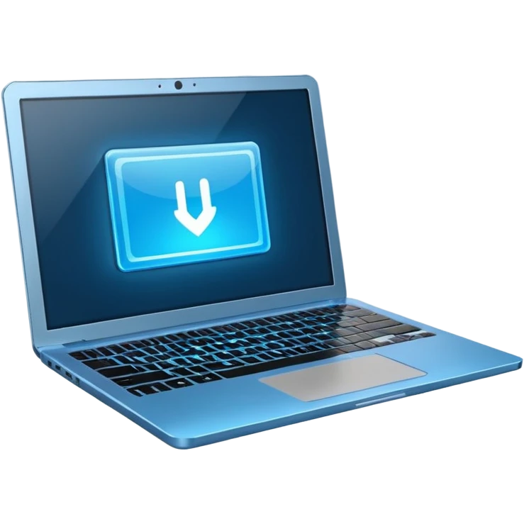 laptop with a coding window on the screen emoji