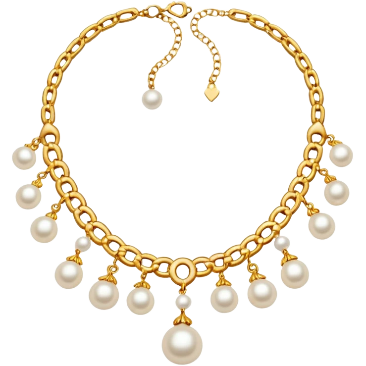 Gold and pearl jewellery  emoji