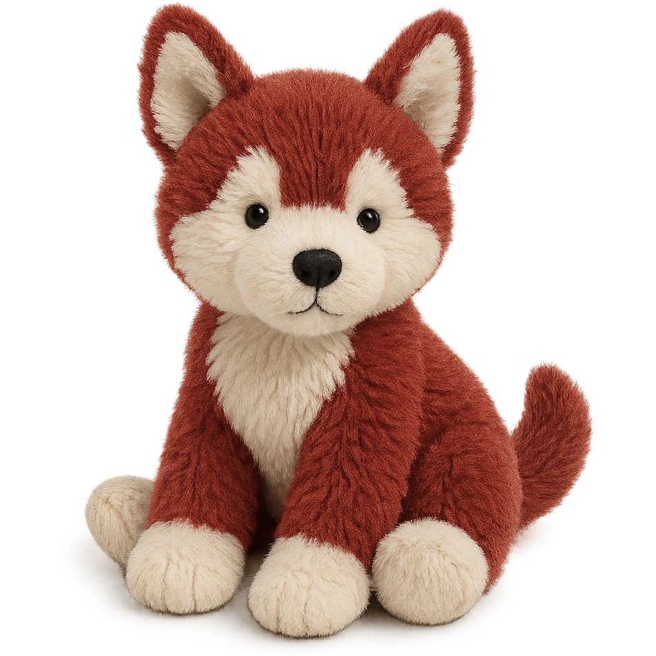 jellycat stuffed plush red siberian husky puppy emoji