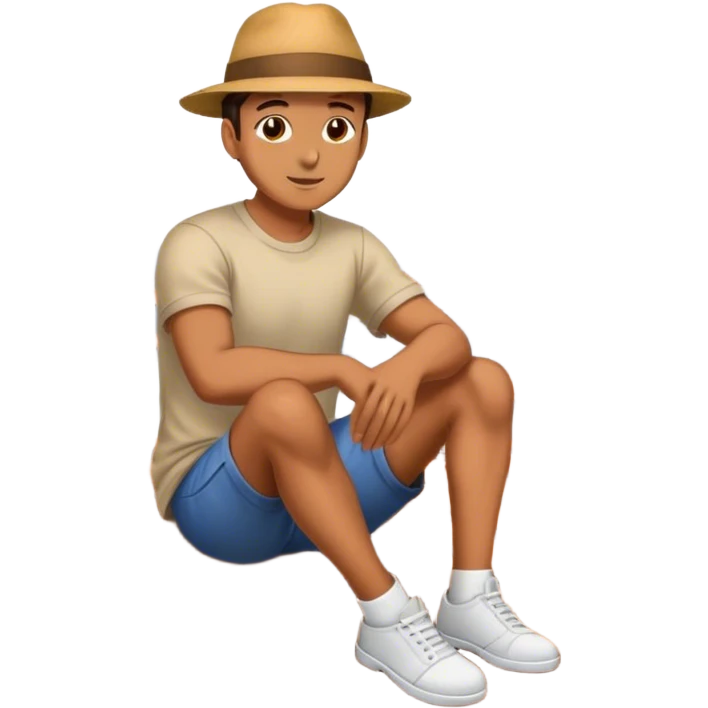 man sitting on roof emoji