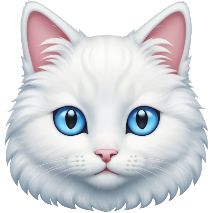 a white cat emoji