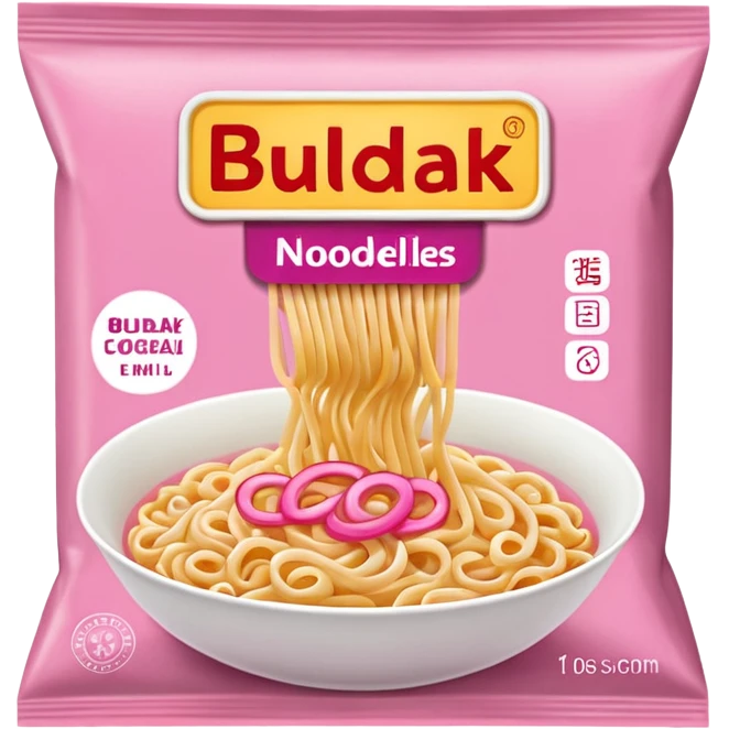 Buldak noodles packet pink original  emoji