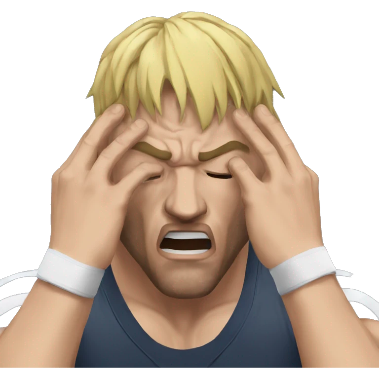 mma fighter facepalm screaming emoji