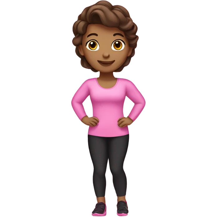 Pilates pink princess brunette emoji