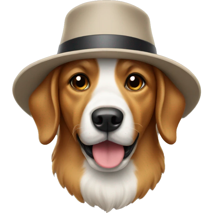 dog with hat emoji