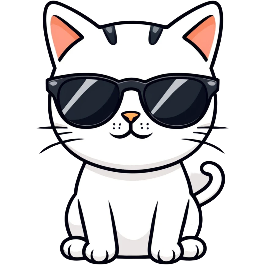 Cat with sunglasses emoji