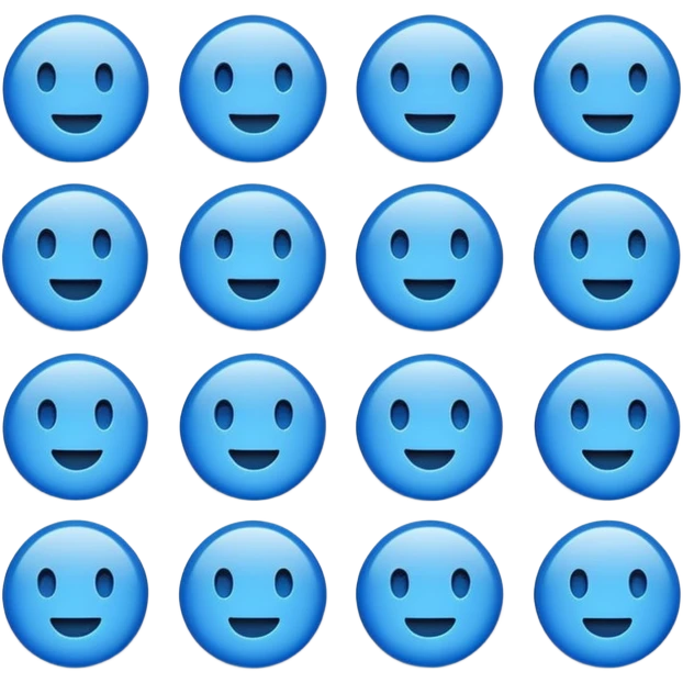 Autocollants bleus emoji