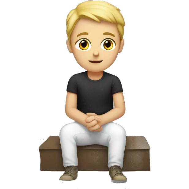 white person sitting on the floor emoji