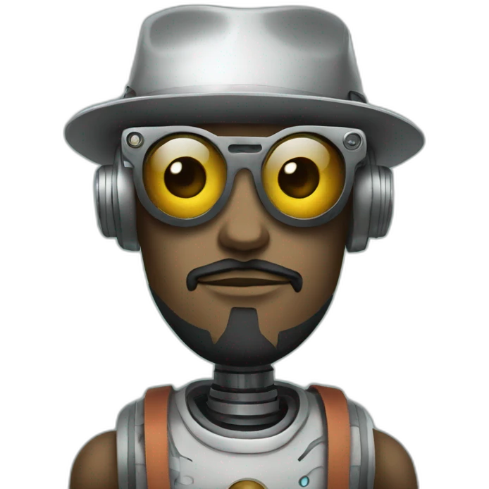 AI Robot in the style of a berlin hipster emoji