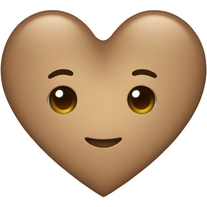Light brown heart emoji