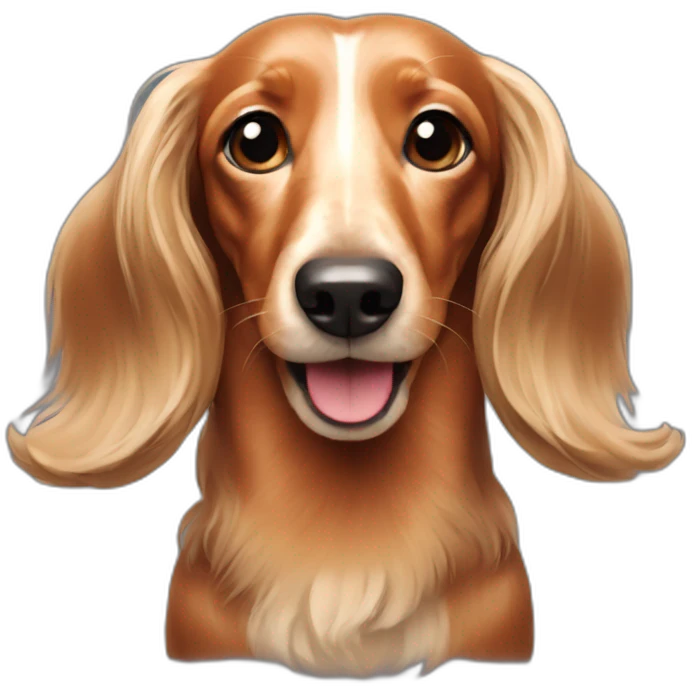 long haired dachshund emoji