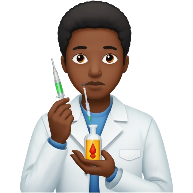 Black person doing fentanyl  emoji