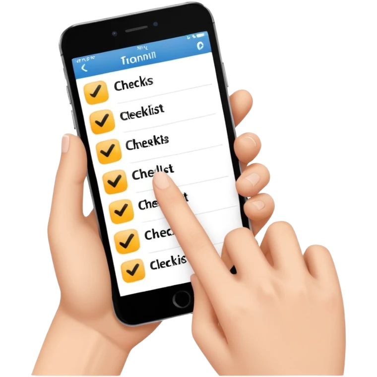 phone with a checklist emoji