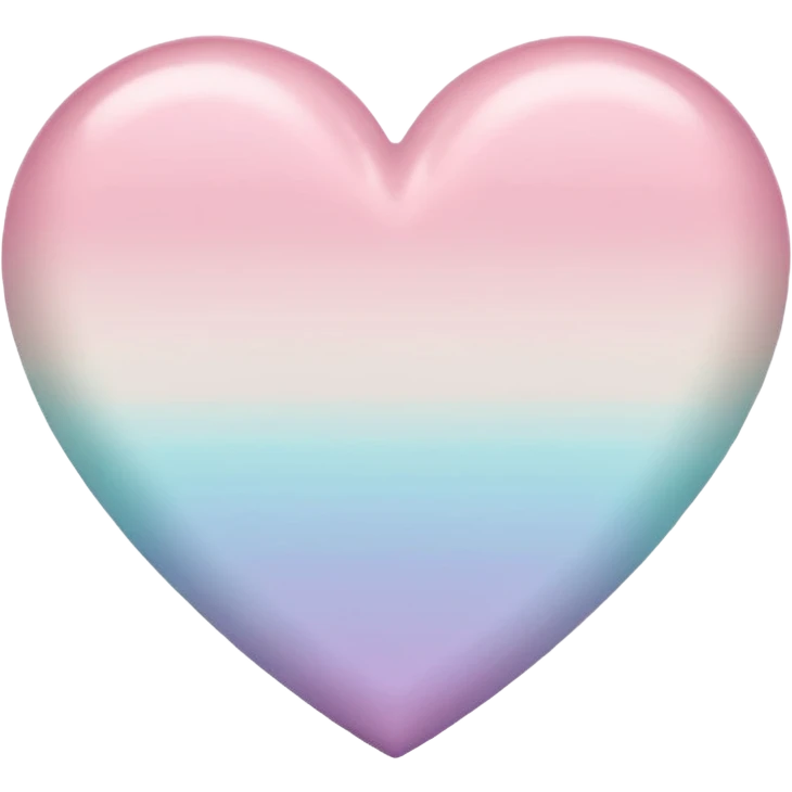 white heart with a pastel ombre emoji