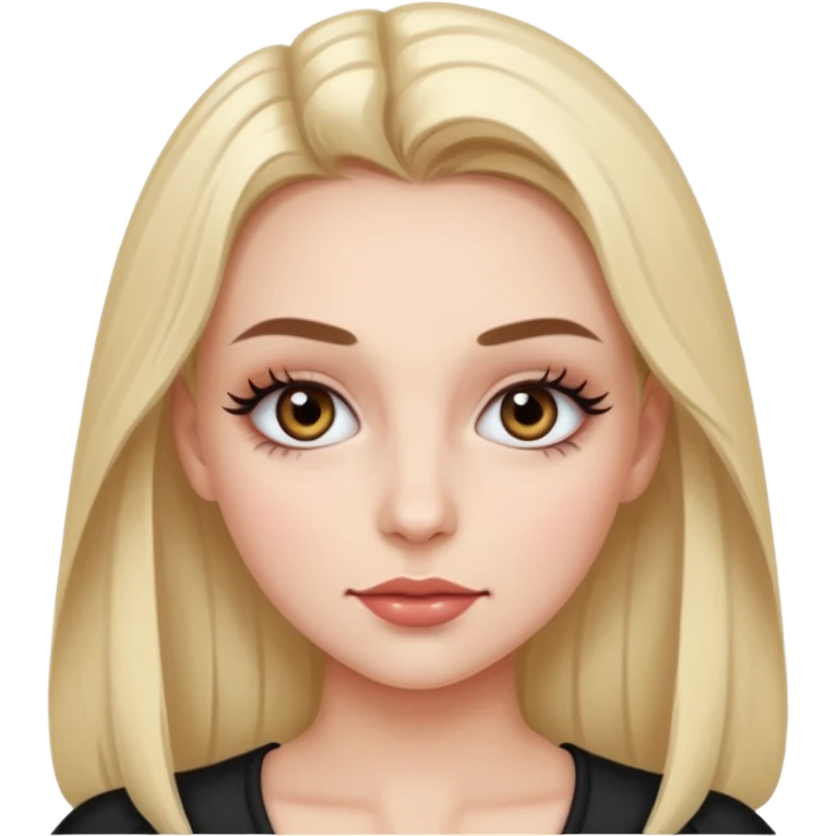 A girl who bats her eyelashes proudly emoji