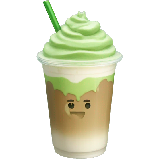 Iced matcha latte emoji