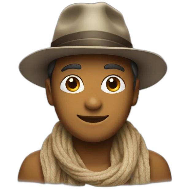 chat avec un chapeau et une écharpe  emoji