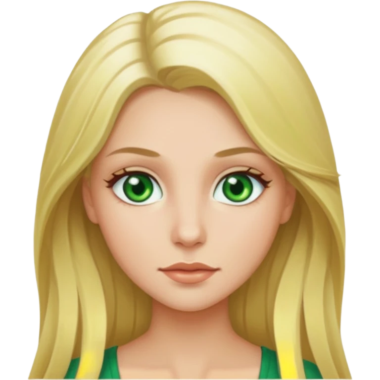 green eyes blonde long hair emoji