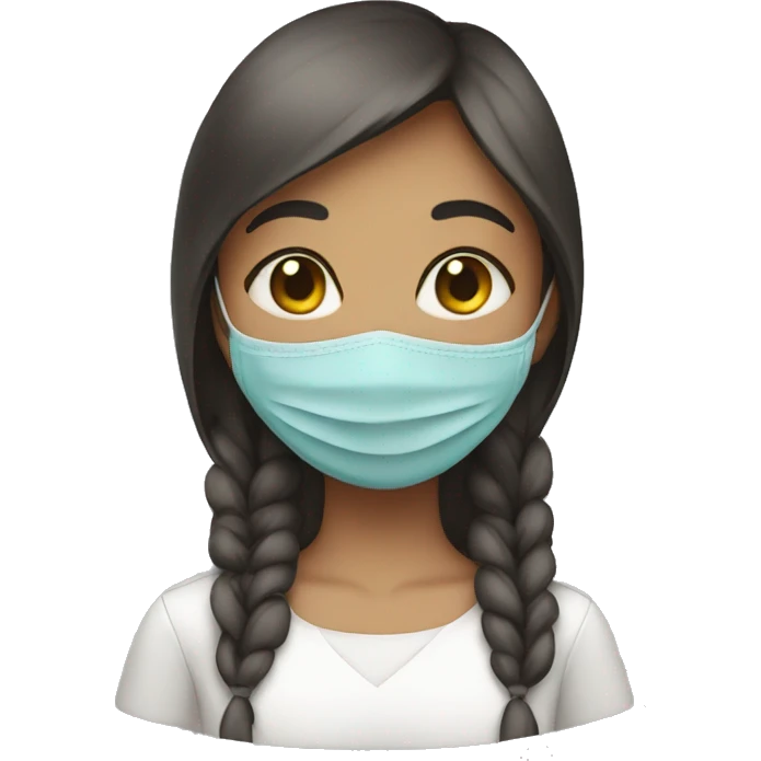 Girl wearing a mask emoji