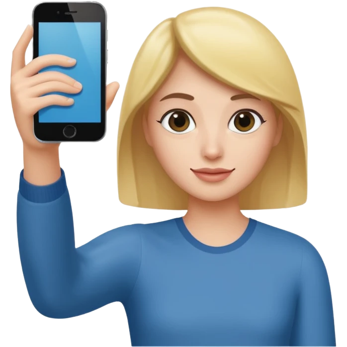 arm holding a phone like a selfie emoji