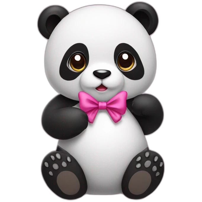 Panda with a bow emoji