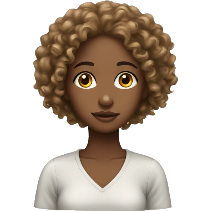 Somali girl long eyelashes and curly hair emoji